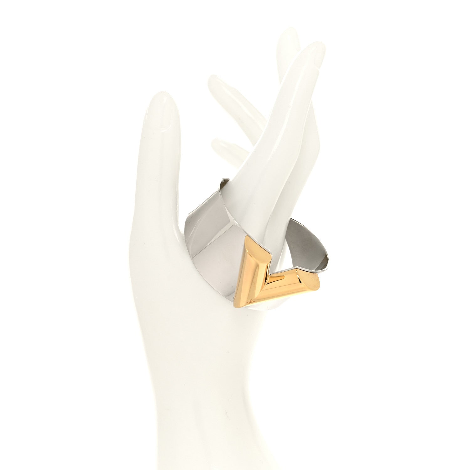 Louis Vuitton Metal Essential V Cuff Silver 2 of 4