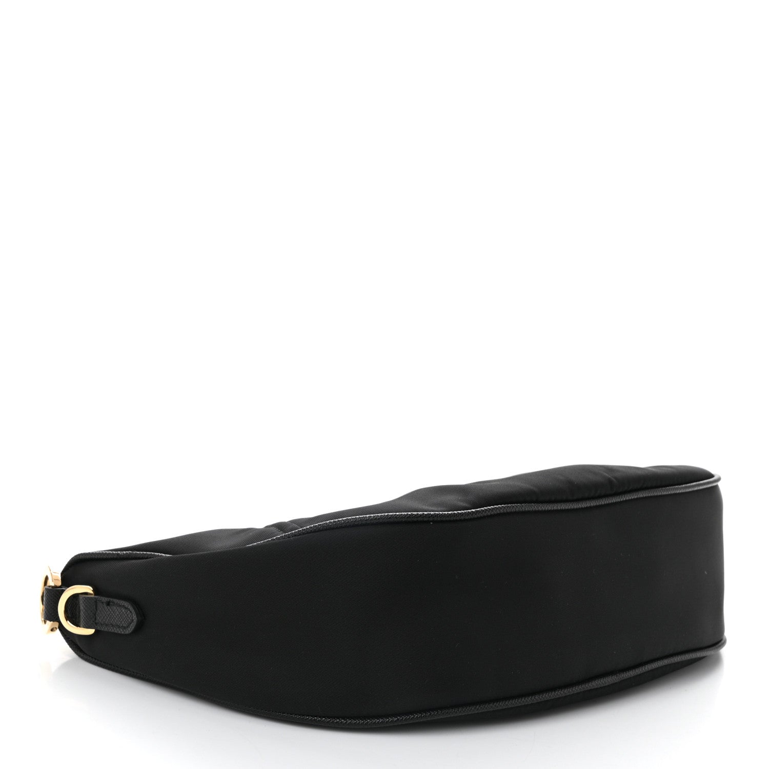 Prada Re-Nylon Saffiano Demi-lune Shoulder Bag Black 4 of 10