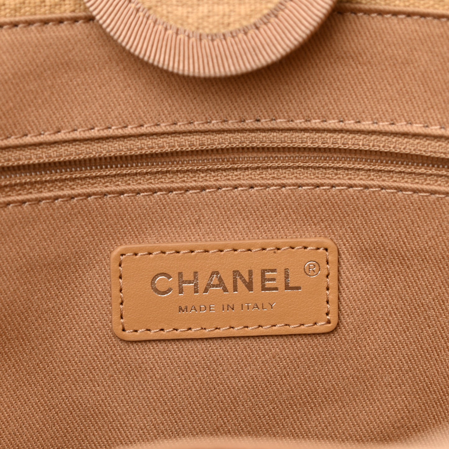 Mixed Fibers Small Deauville Tote Beige
