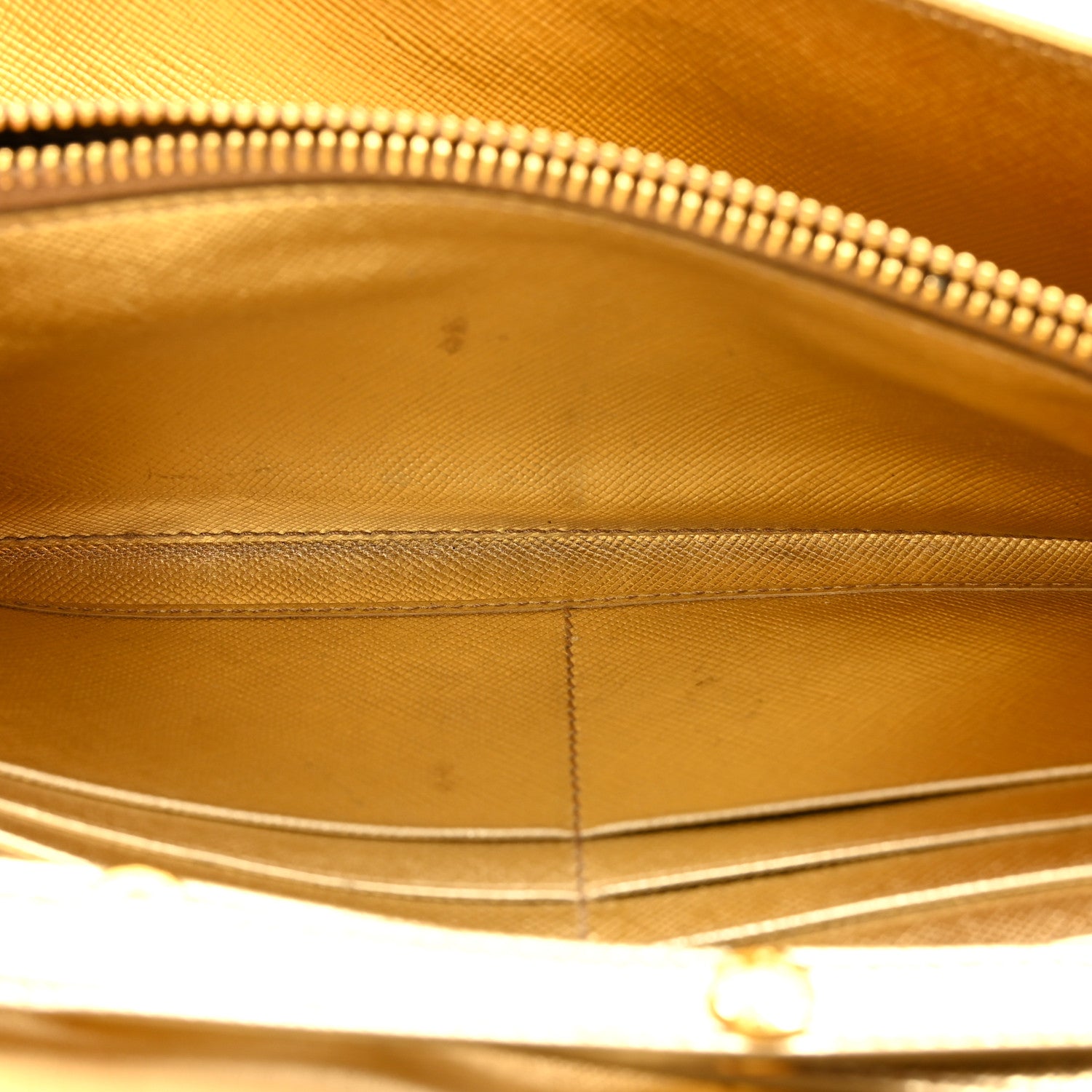 Prada Metallic Saffiano Wallet On Chain Platino 6 of 21