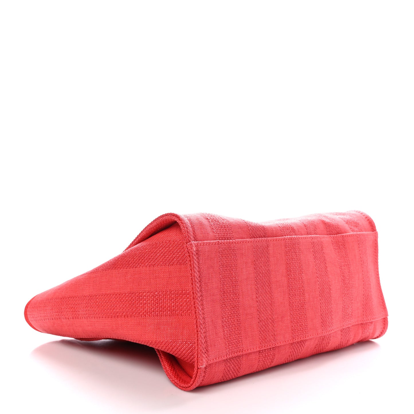 Mixed Fibers Striped Medium Deauville Tote Red