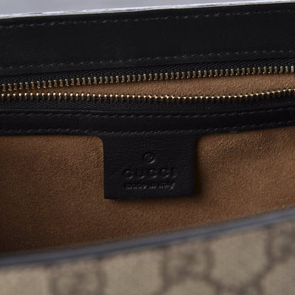 Gucci GG Supreme Monogram Calfskin Medium Padlock Shoulder Bag Beige Black Cuir 7 of 9