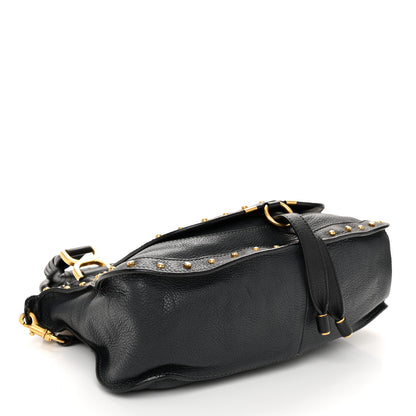 Chloe Calfskin Studded Medium Marcie Satchel Black 4 of 11