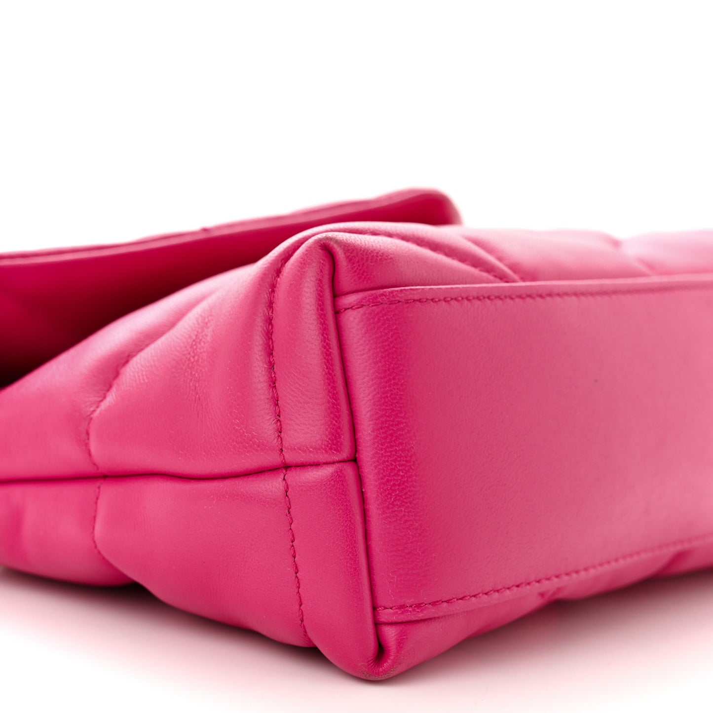 Lambskin Quilted Toy Loulou Puffer Monogram Chain Satchel Bubblegum