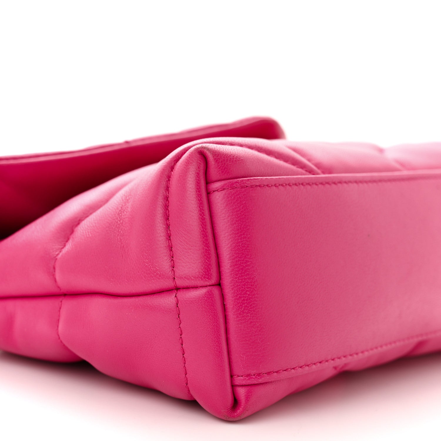 Saint Laurent Lambskin Quilted Toy Loulou Puffer Monogram Chain Satchel Bubblegum 9 of 15