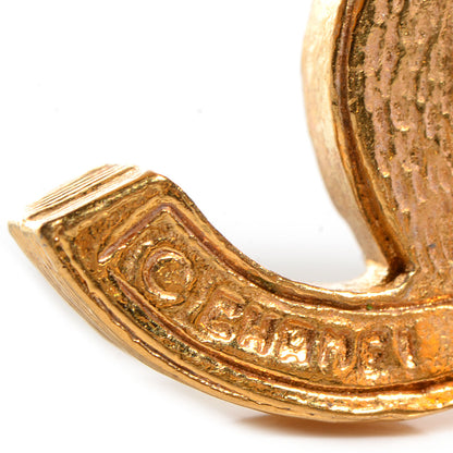 Chanel CC Crystal Clip On Earrings Gold 4 of 6