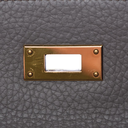 Hermes Taurillon Clemence Kelly Retourne 28 Etain 23 of 42
