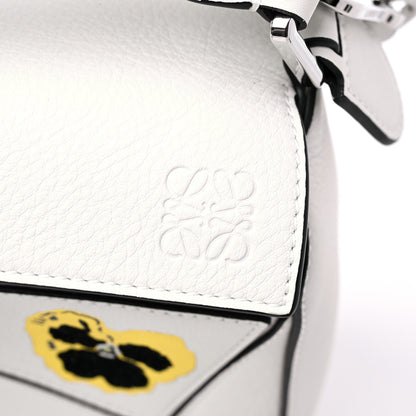 Loewe Calfskin Small Pansies Print Puzzle Bag Soft White 9 of 9