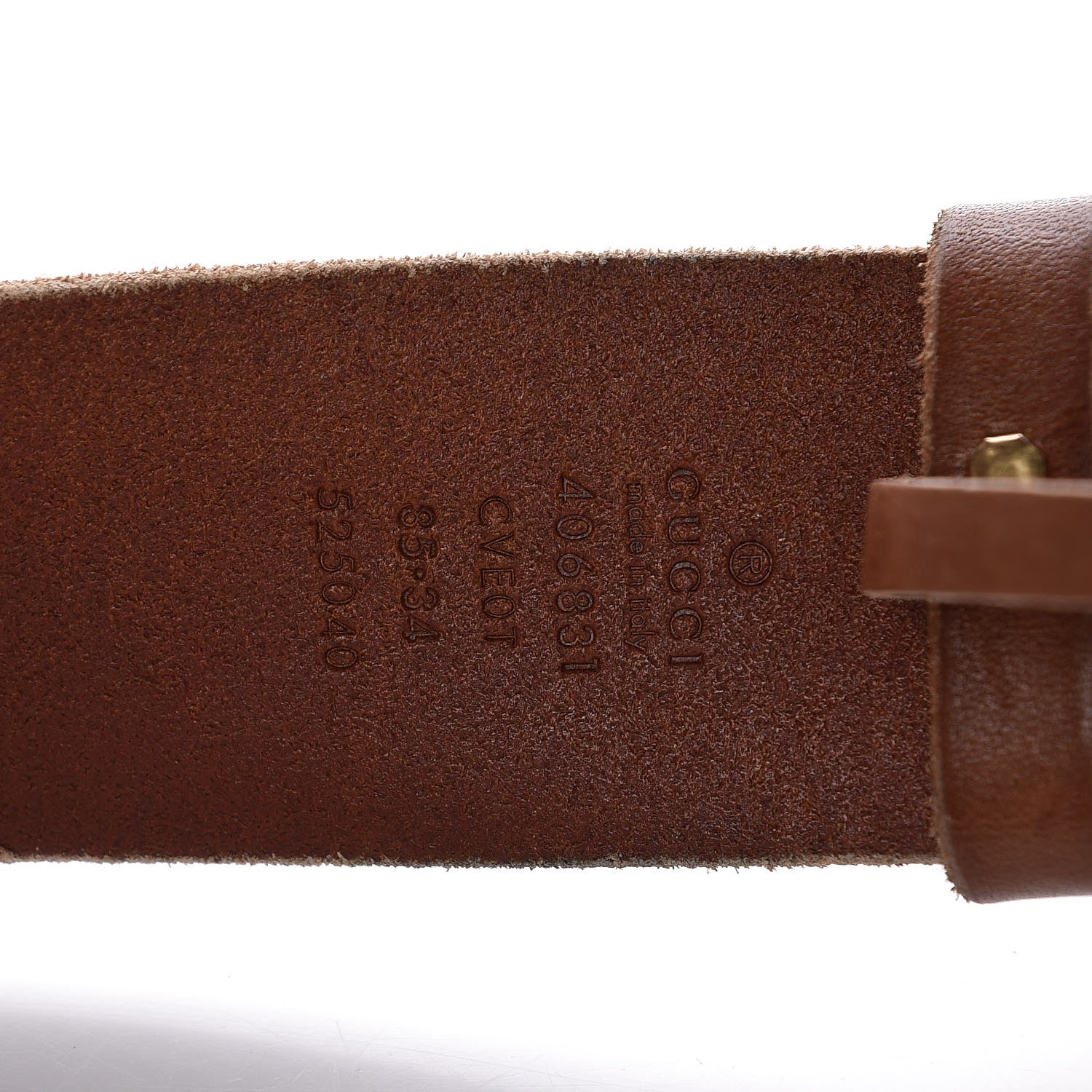 Gucci Faded Calfskin Double G 40mm Belt 85 34 Cuir 6 of 6