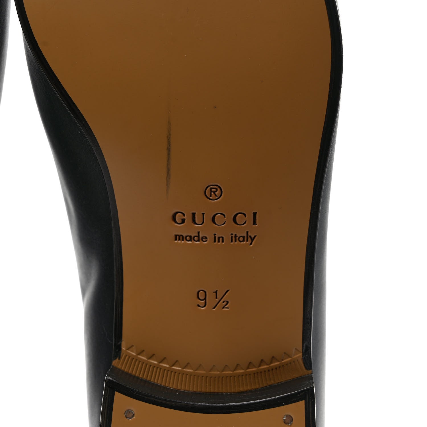 Gucci Calfskin Mens Lace Up Captoe Loafers 9.5 Black 6 of 8