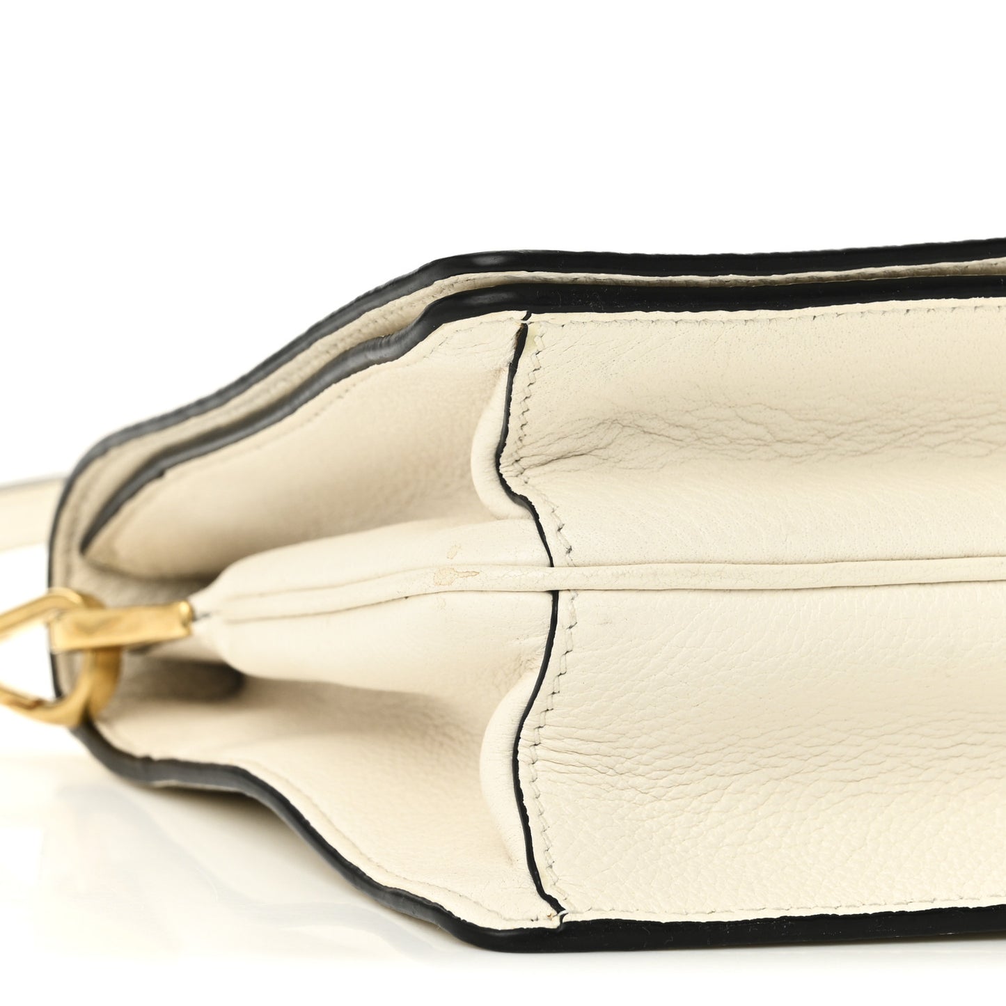Vitello Daino Flap Crossbody Bianco