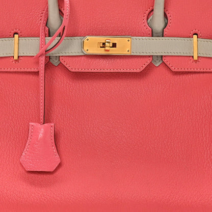Hermes Chevre Mysore Horseshoe Birkin 30  Rose Lipstick Gris Perle 8 of 11