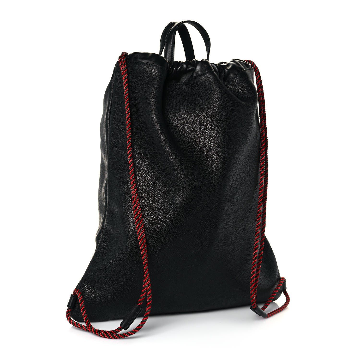 Gucci Calfskin Logo Drawstring Backpack Black 3 of 13