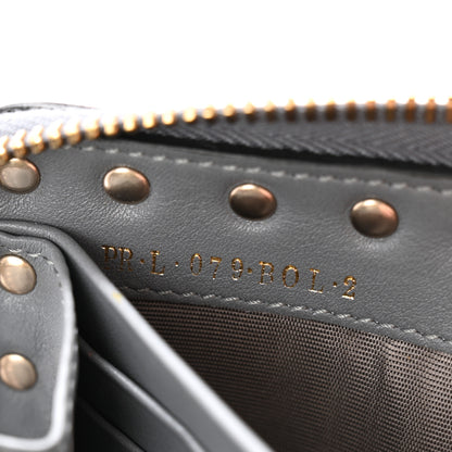 Valentino Garavani Vitello Rockstud Zip Around Wallet Stone 8 of 12
