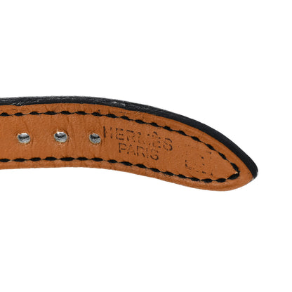 Hermes Stainless Steel Barenia 20mm Kelly Cadena Quartz Watch Noir 6 of 7