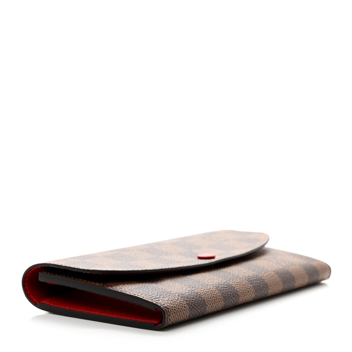 Louis Vuitton Damier Ebene Emilie Wallet Red 4 of 7