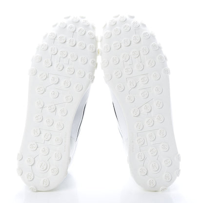 Chanel Calfskin Mesh Lycra Womens Logo High Top Sneakers 42 White 5 of 9
