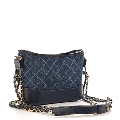 Chanel Denim Calfskin Small Gabrielle Hobo Blue 4 of 8