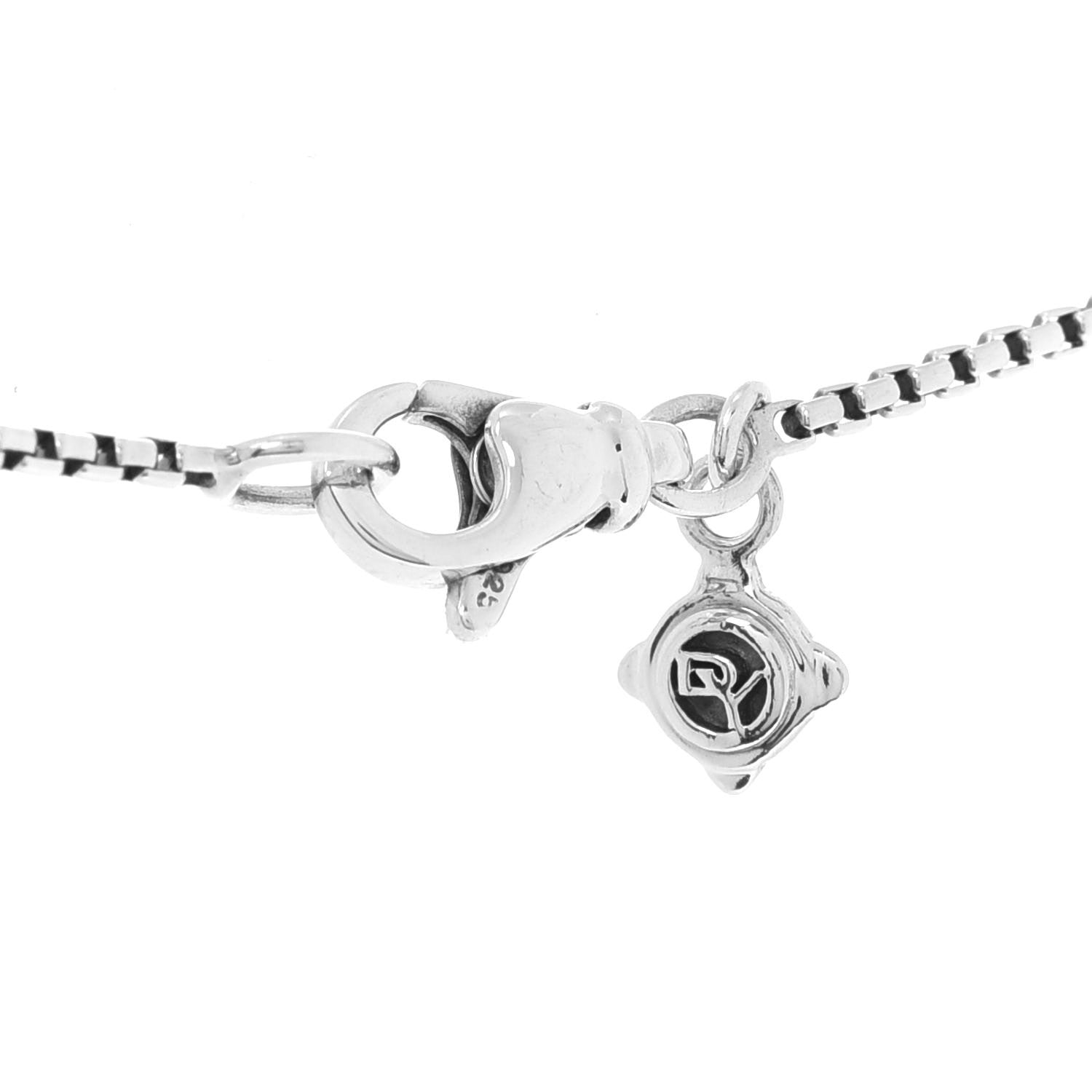 David Yurman Sterling Silver Open Heart Cable Necklace 4 of 6