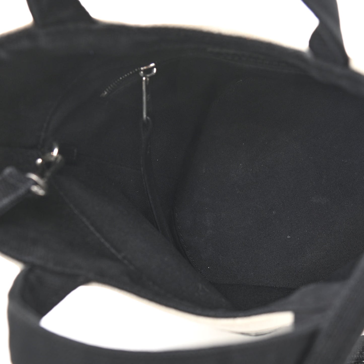 Cotton Canvas Calfskin New Wave Tote XS Natural Black