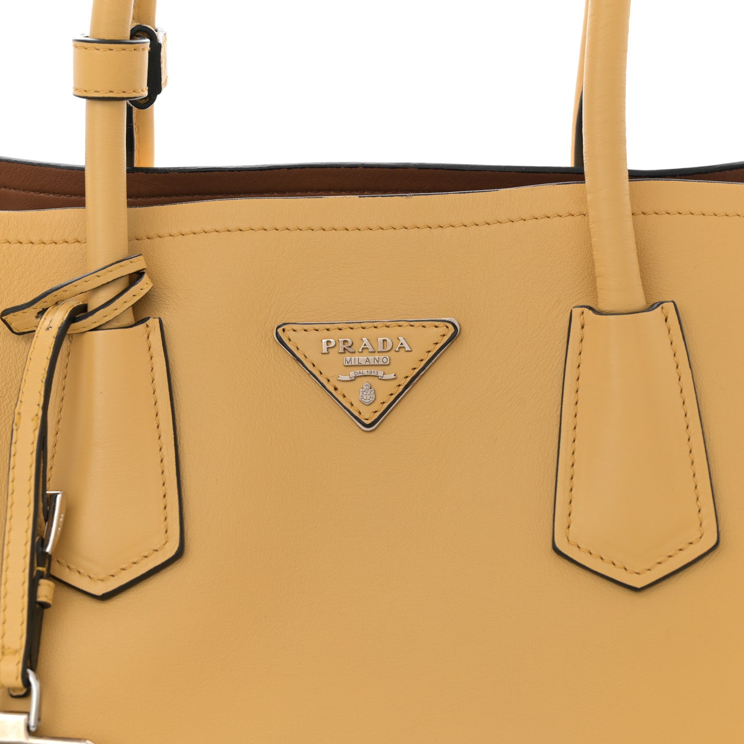 Prada City Calf Double Bag Ginestra 9 of 13