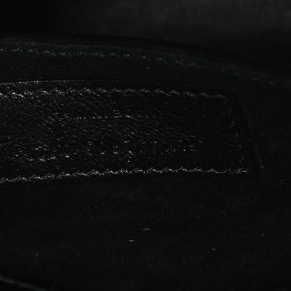 Saint Laurent Calfskin Crocodile Embossed Medium Monogram Sunset Black 6 of 11
