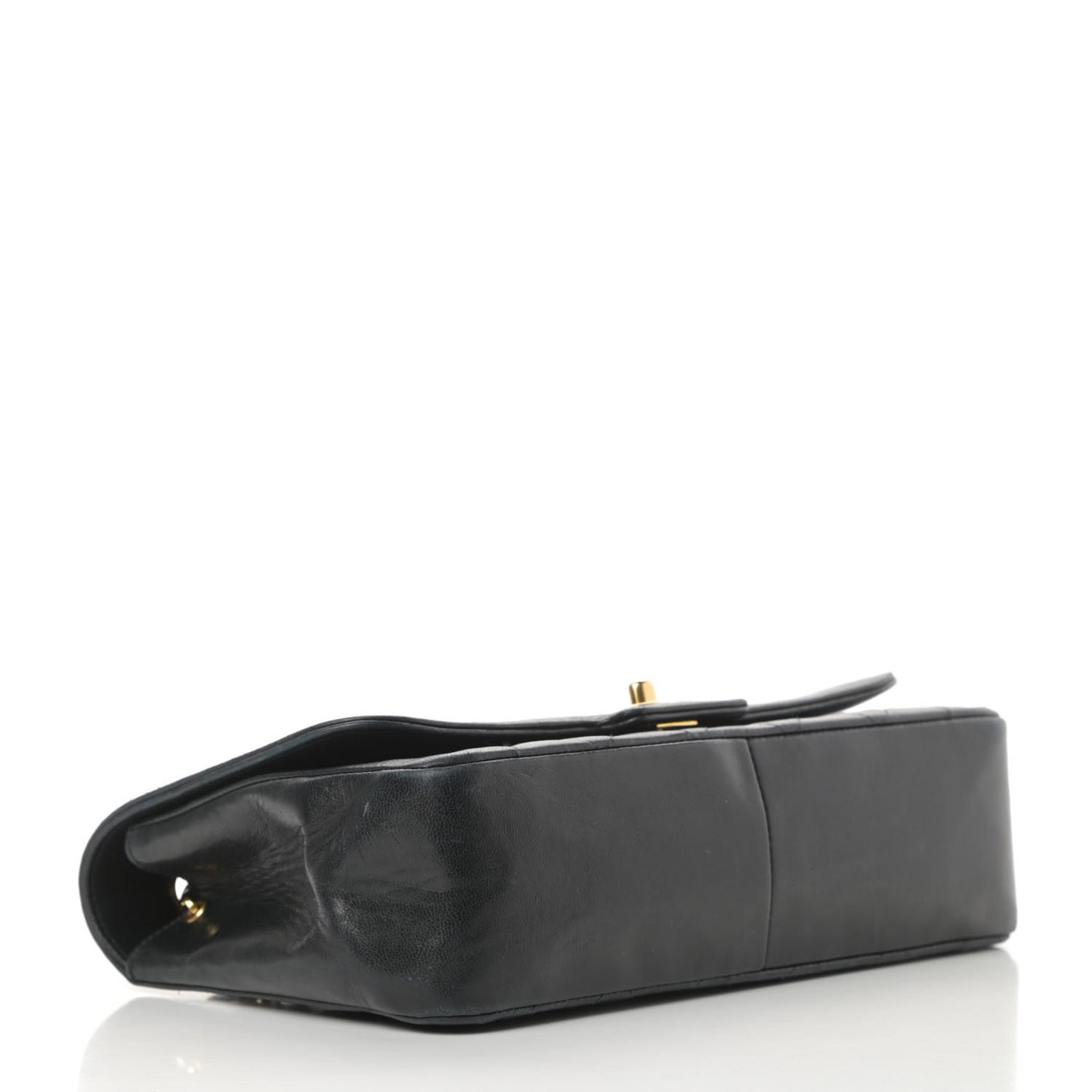 Lambskin Quilted Medium Single Flap Black