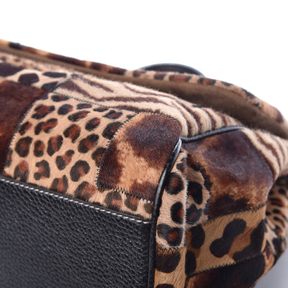 Dolce & Gabbana Calf Hair Animal Print Patchwork Large Miss Sicily Shopper Tote 8 of 10