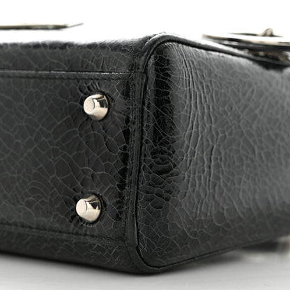 Christian Dior Ceramic Effect Deerskin Jeweled Swan Mini Lady Dior Black 10 of 10
