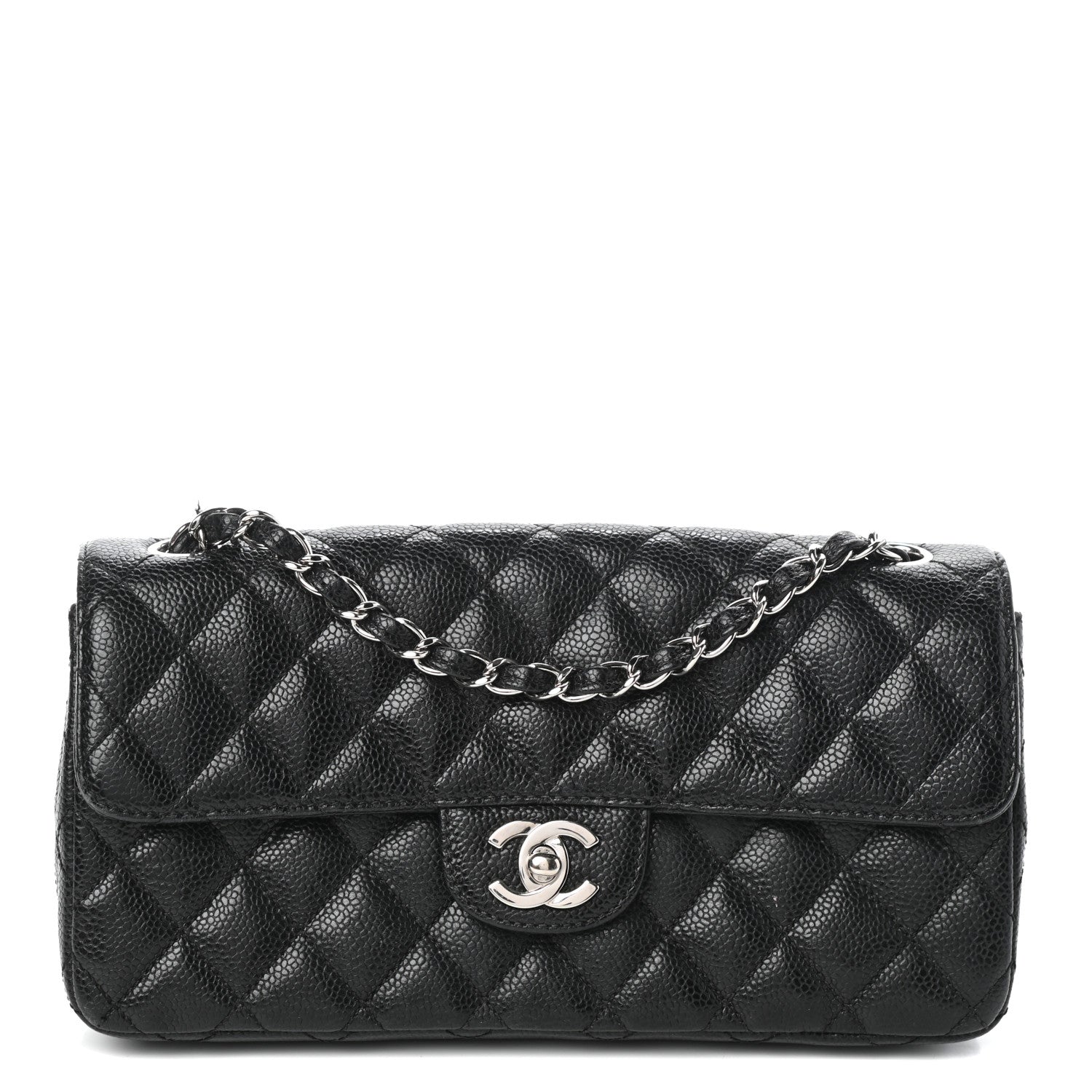 Chanel Caviar Quilted East West Flap Black 1 of 10