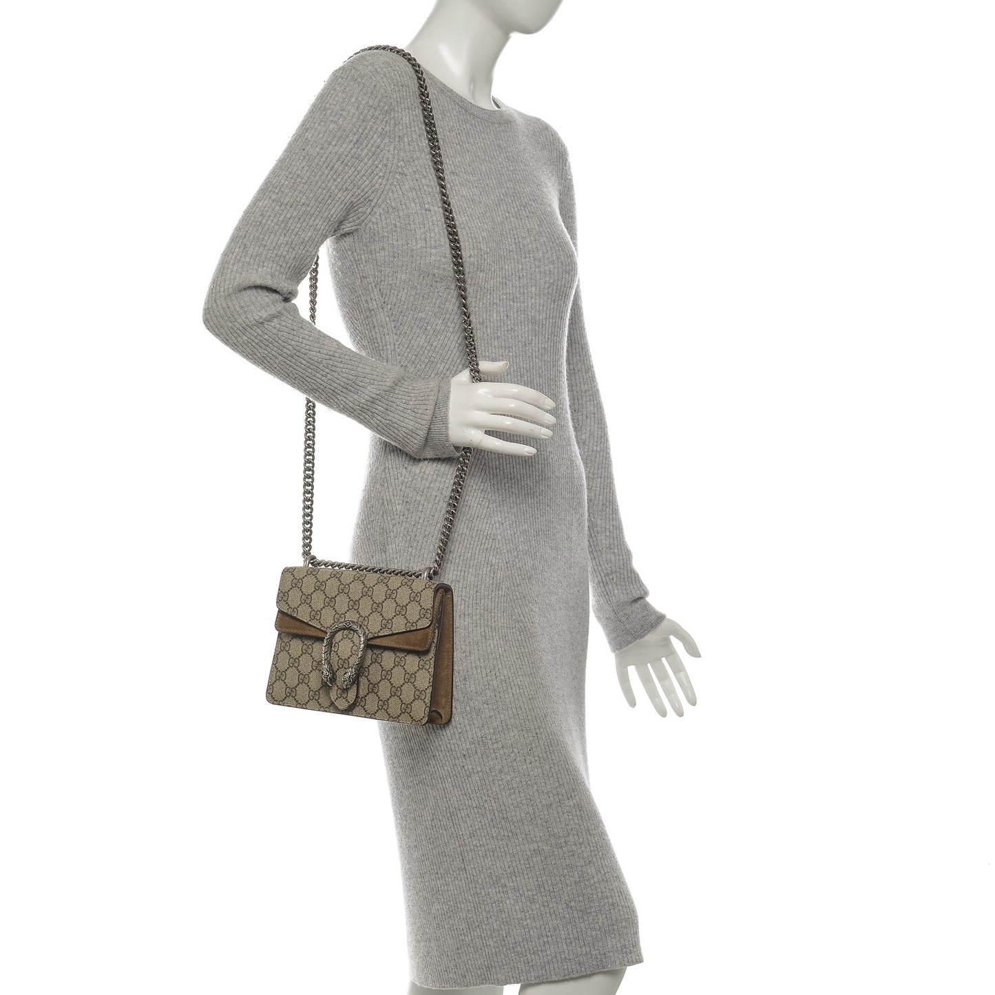 GG Supreme Monogram Mini Dionysus Shoulder Bag Taupe