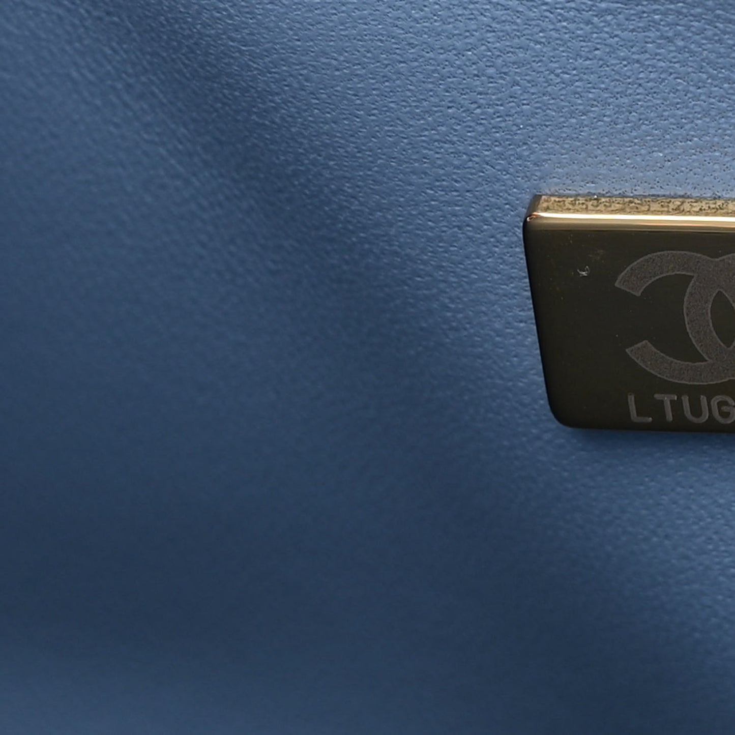 Printed Denim Quilted Medium Double Flap Light Blue