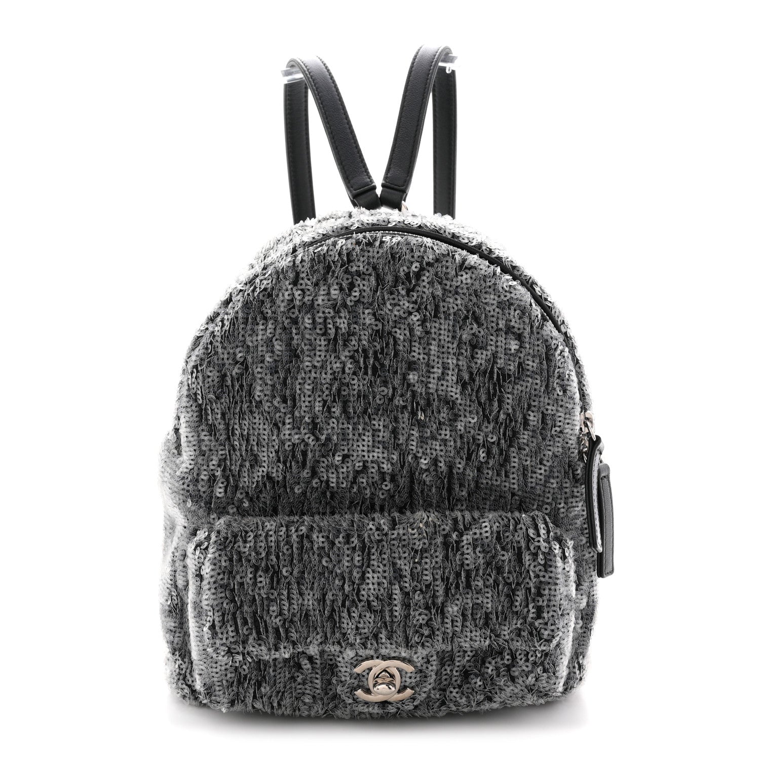 Chanel Sequin Waterfall Backpack Grey 1 of 10
