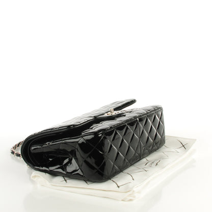 Chanel Patent Quilted Jumbo Double Flap Black 4 of 8