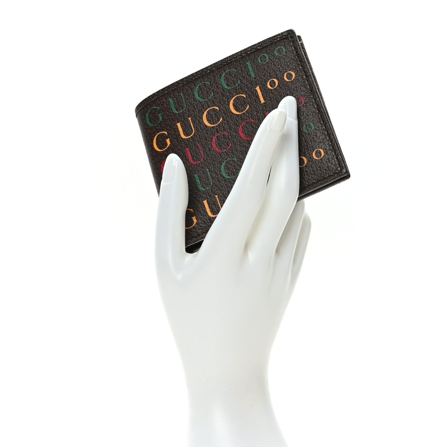 Textured Dollar Calfskin Gucci 100 Centennial Music Wallet New Acero New Shamarock Crop Hibiscus Red