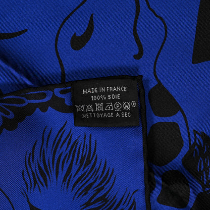 Hermes Silk The Three Graces Scarf 90 Indigo 5 of 5
