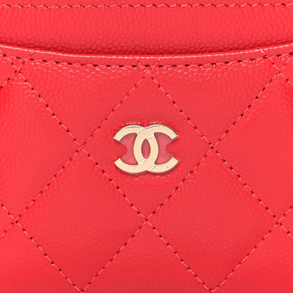 Chanel Caviar Quilted Card Holder Red 9 of 9