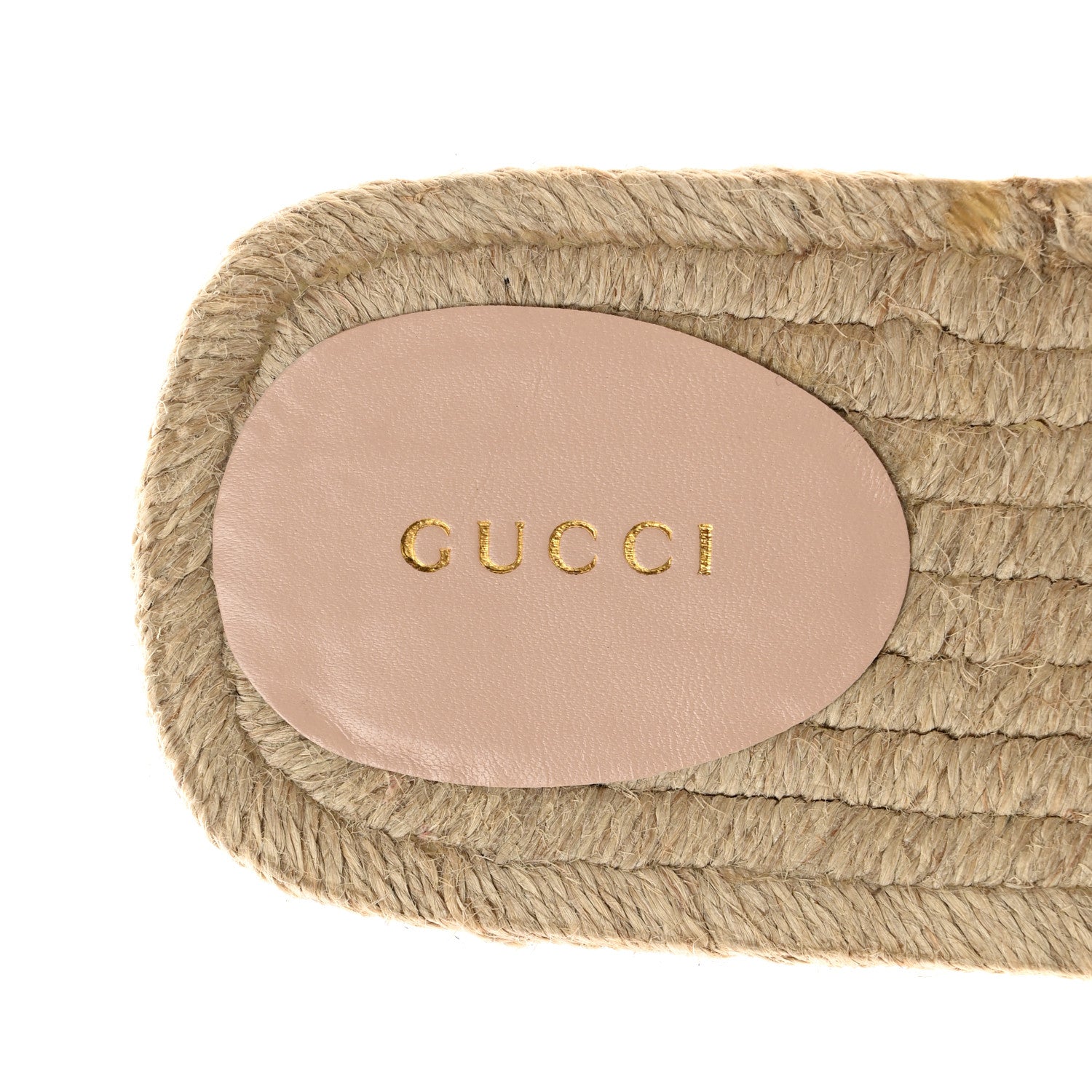 Gucci Nappa Interlocking G Espadrille Slide Sandals 37.5 Brown 8 of 11