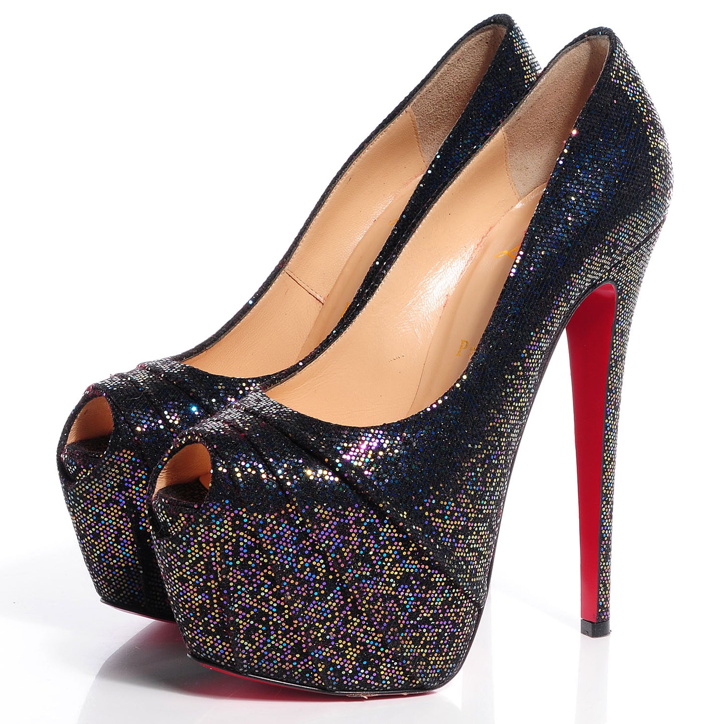 Glitter Spotlight Drapesse 160 Pumps 37.5 Blue Khol Black