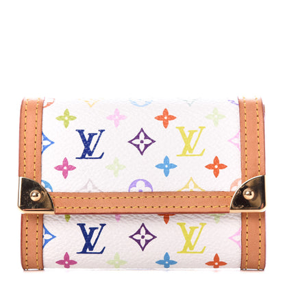Louis Vuitton Monogram Multicolor Porte-Monnaie Plat Coin Purse White 1 of 6