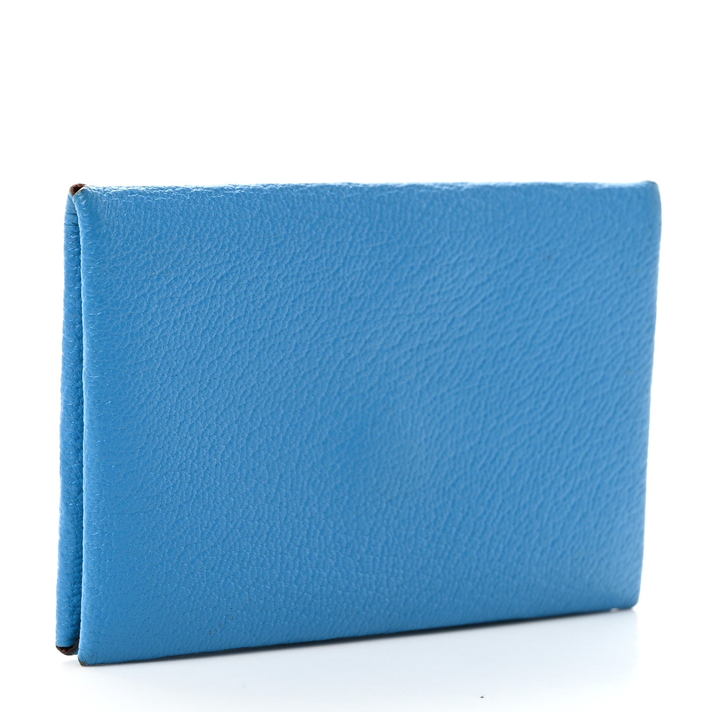 Chevre Mysore Verso Calvi Card Case Bleu Frida Cuivre