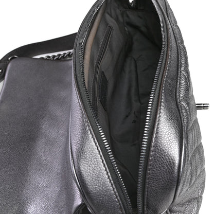 Chanel Metallic Calfskin Quilted Jumbo Chain Detail Flap Silver 7 of 14