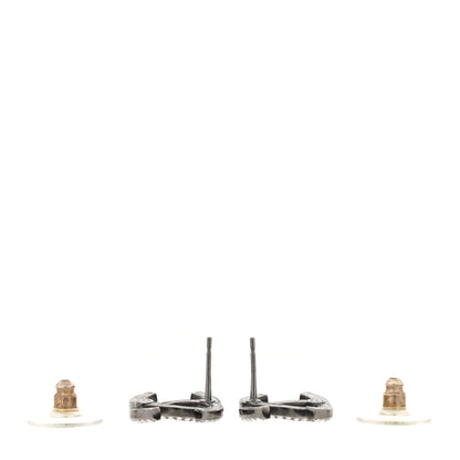 Chanel Ruthenium Crystal CC Earrings 3 of 5