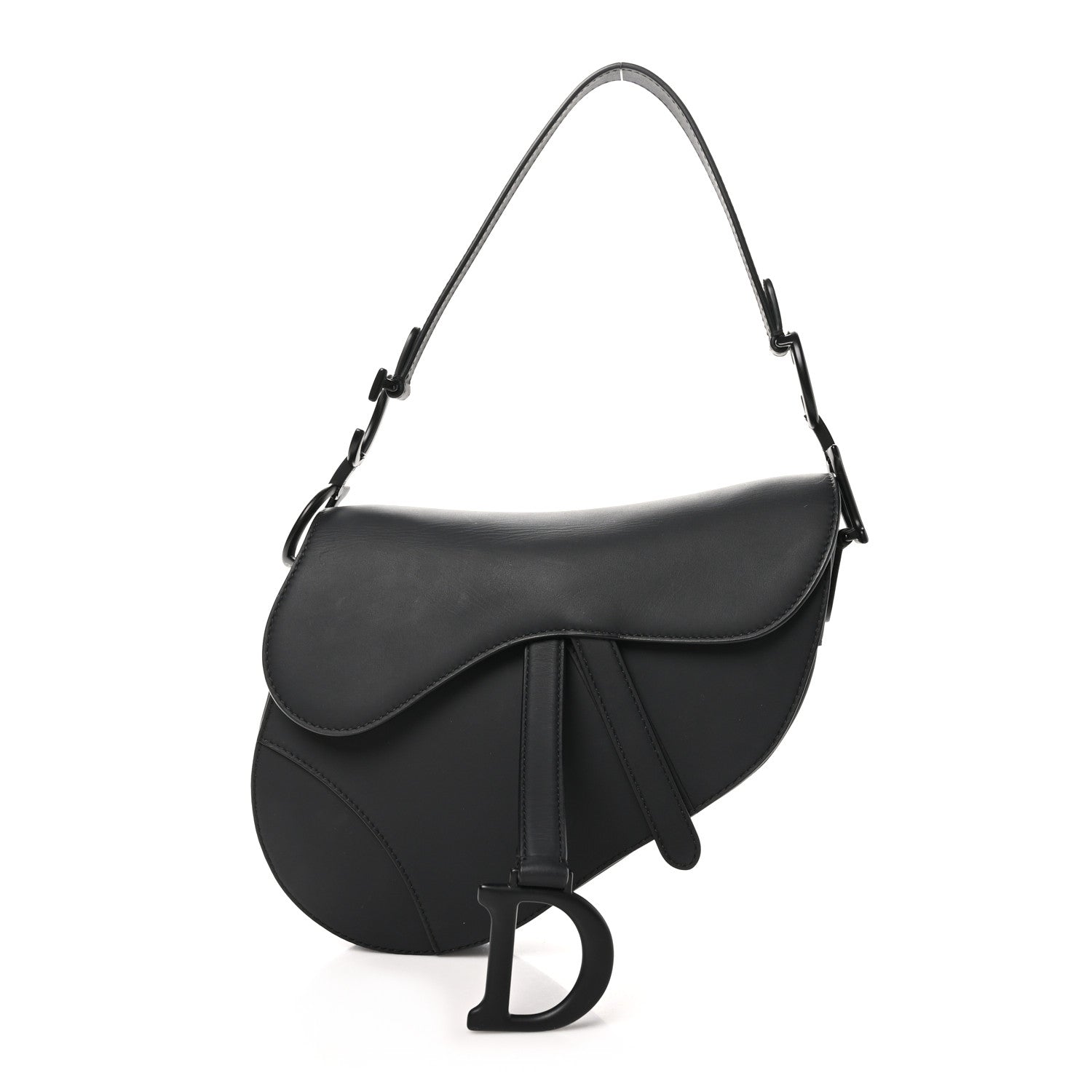 Christian Dior Ultra Matte Calfskin Saddle Bag Black 1 of 10