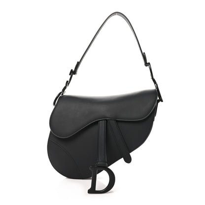 Christian Dior Ultra Matte Calfskin Saddle Bag Black 1 of 10