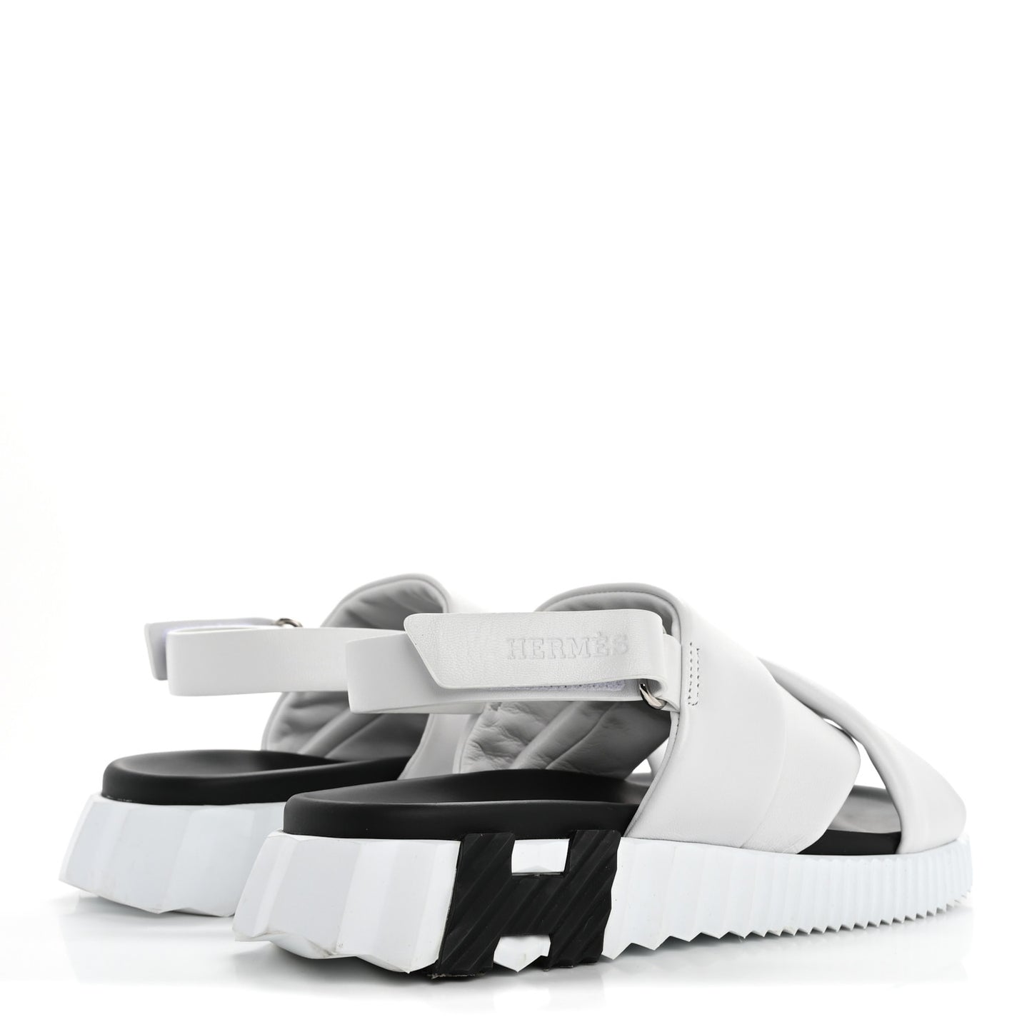 Calfskin Goatskin Electric Sandals 39 White