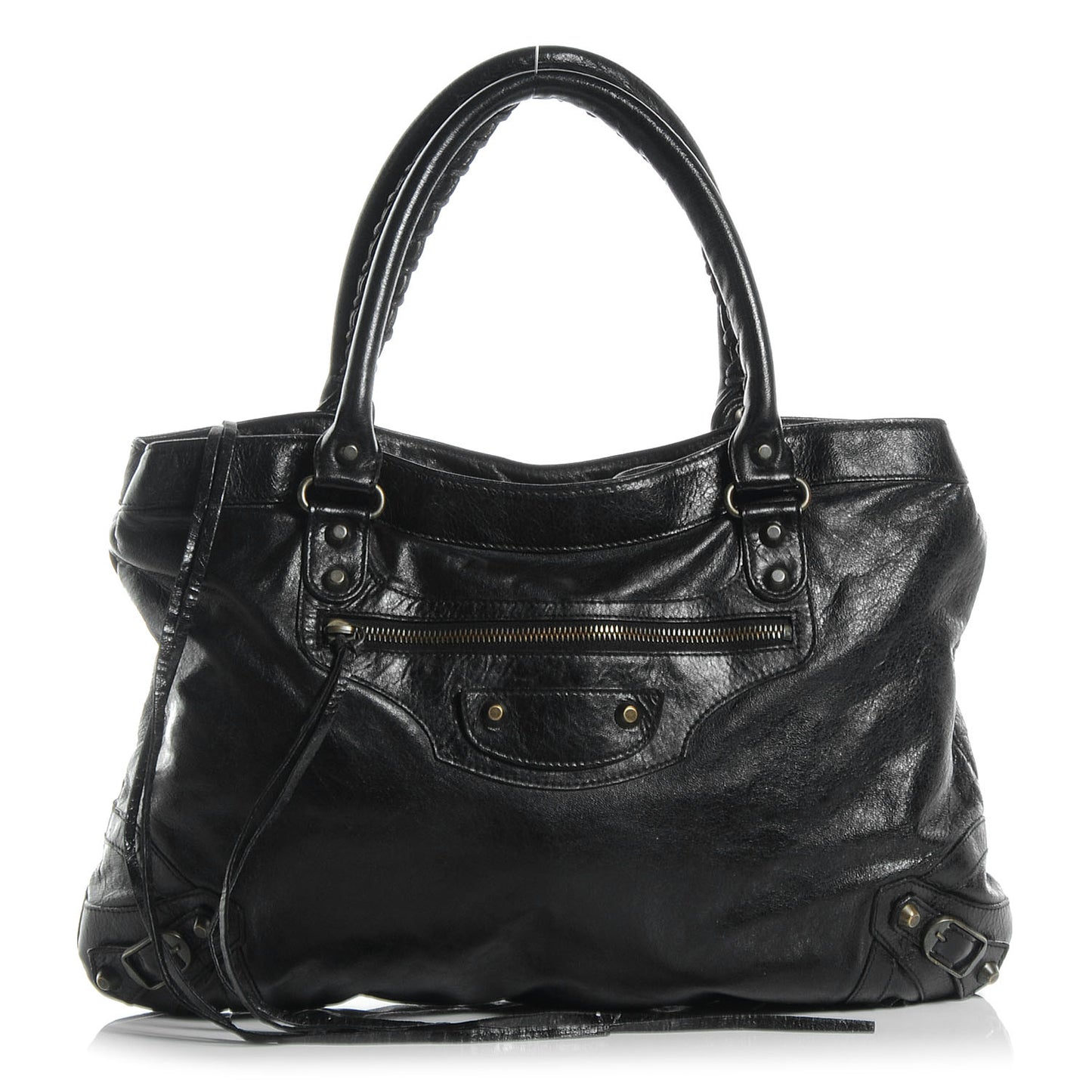 Chevre Classic Hardware Purse Black