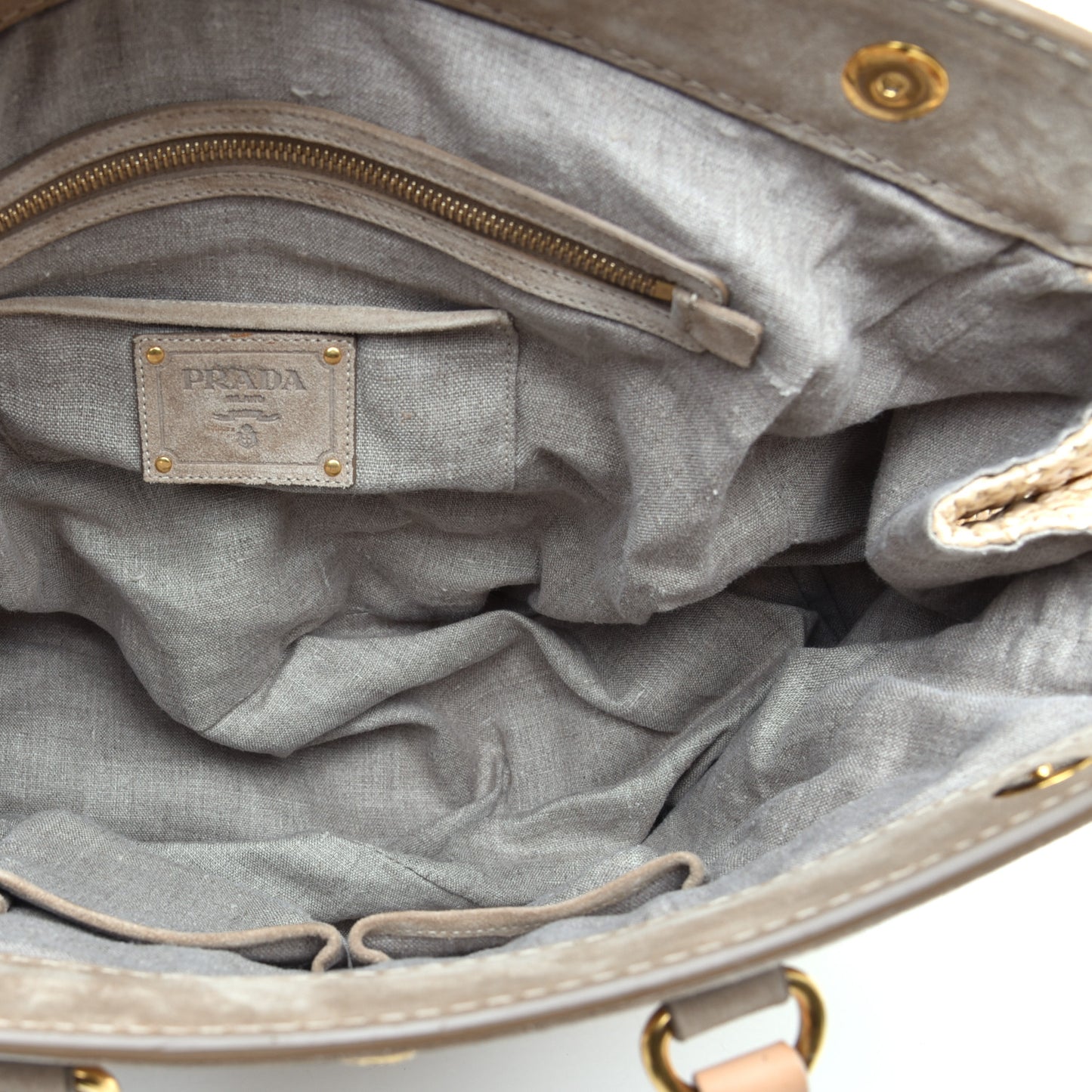 Straw Suede Frame Tote