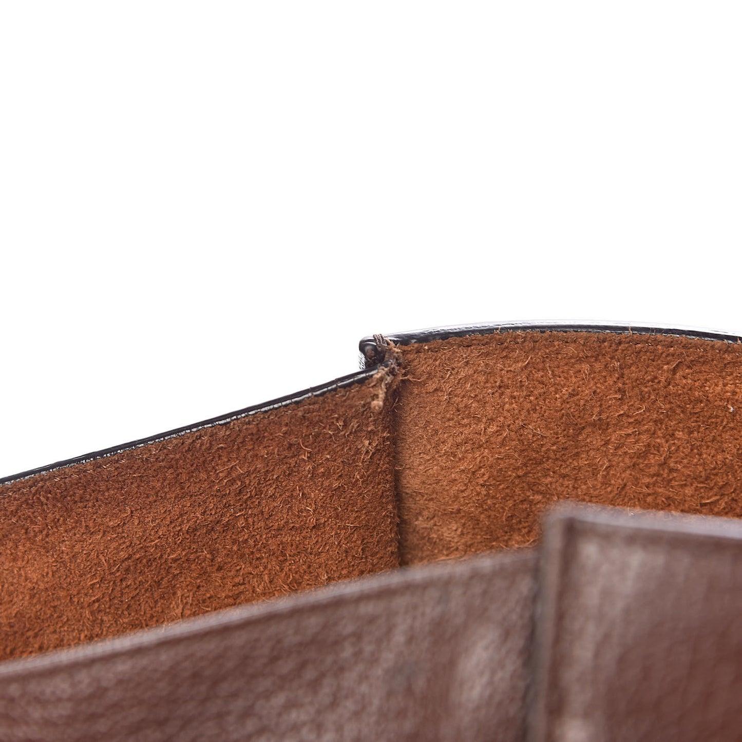 Shiny Grained Calfskin Medium Phantom Luggage Brown
