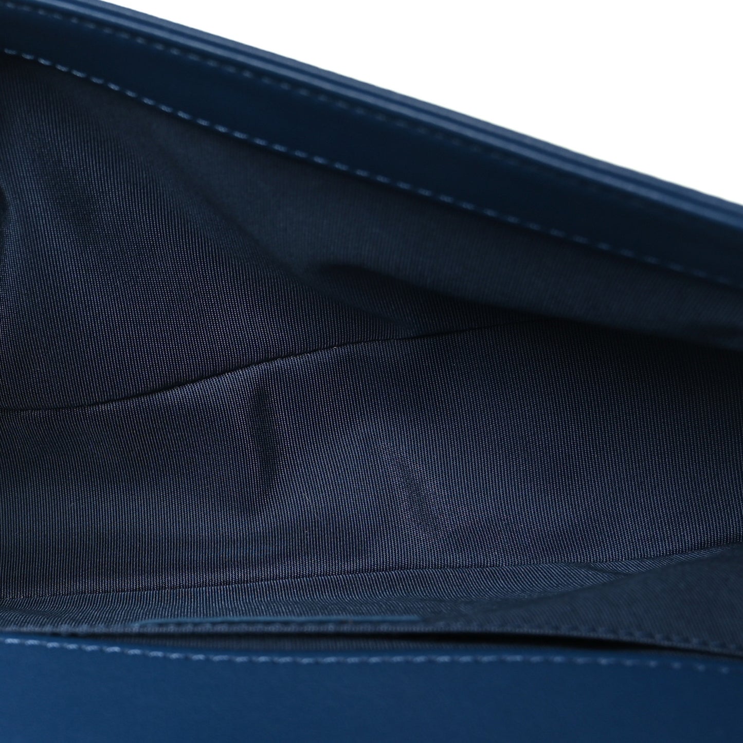 Lambskin Quilted Medium Boy Flap Blue
